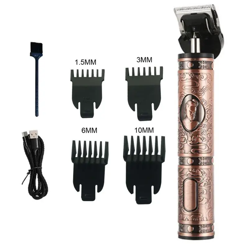 

Professional Hair Clippers Men T-Blade Beard Trimmer Barber Grooming Kit Rechargeable Cordless Haircut Machine