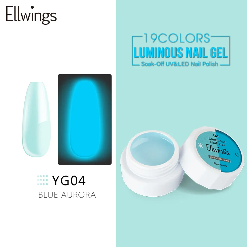 YG04 Ellwings гель для ногтей флуоресцентный светящийся гель лак для ногтей УФ светится в темноте гель лак для ногтей - Цвет: YG04