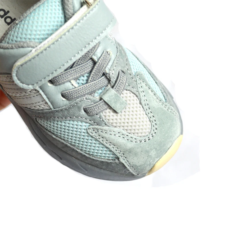 Light Gray-Strap Модные брендовые кроссовки для мальчиков и девочек; детские школьные спортивные кроссовки для маленьких детей; Повседневная Стильная дизайнерская обувь для катания на коньках - Цвет: Light Gray-Strap