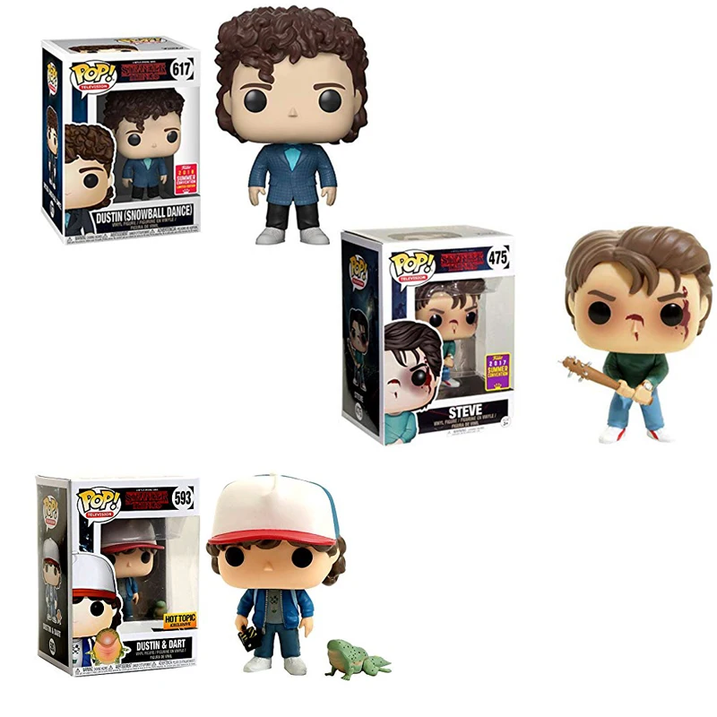 Funko поп странные вещи Дастин Дротика Дастин снежок танец Стива виниловые фигурки экшн и игрушки Коллекционная модель игрушки для детей