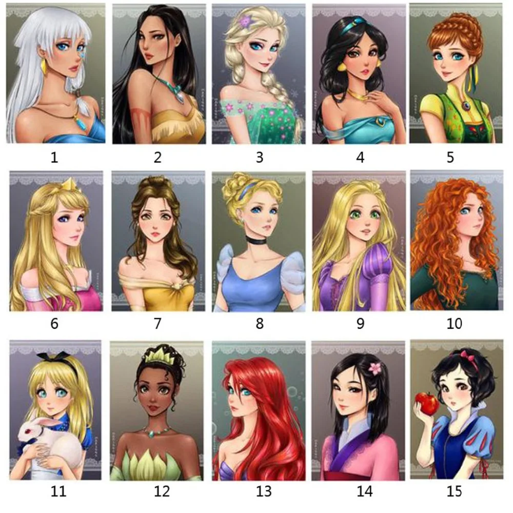 

Disney Cartoon Princess Girl Wall Art Canvas Painting Nordic Posters and Prints Wall Pictures for Living Room Decoration