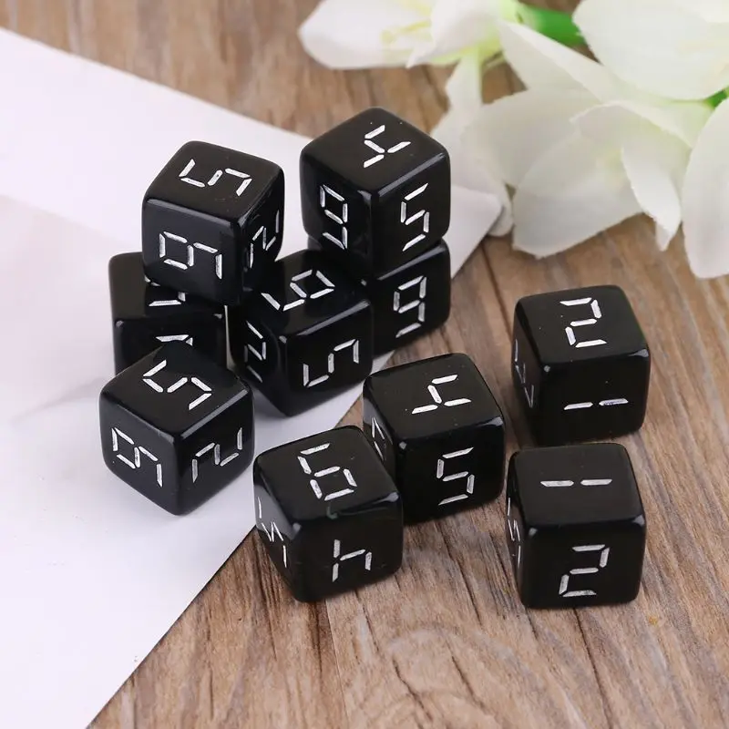 Квадратные кубики с цифрами 6 10 шт. для вечерние ночных клубов настольных игр