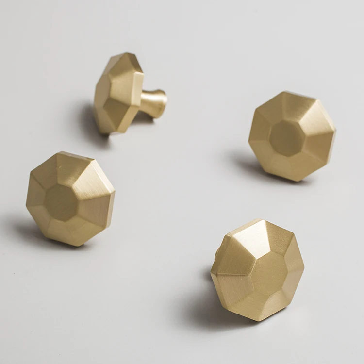 Модная дизайнерская латунная ручка Octagon ручная работа ручные золотые мебельные