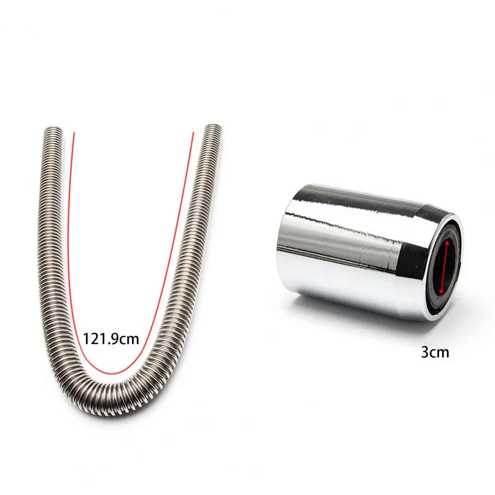 

48 inch Flexible Radiator Coolant Water Hose Replacement Stainless Steel Hose with Caps for Vehicles