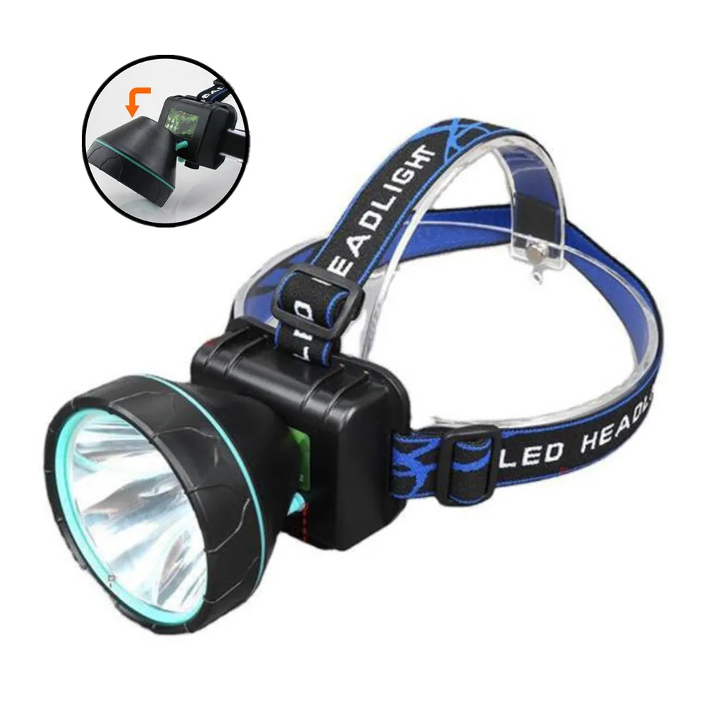 

30000 Lumens LED Rechargeable Head Torch Headlamp Lamp Fishing Light US Plug 30H 2 Modes Lamp Fishing Light Searchlight