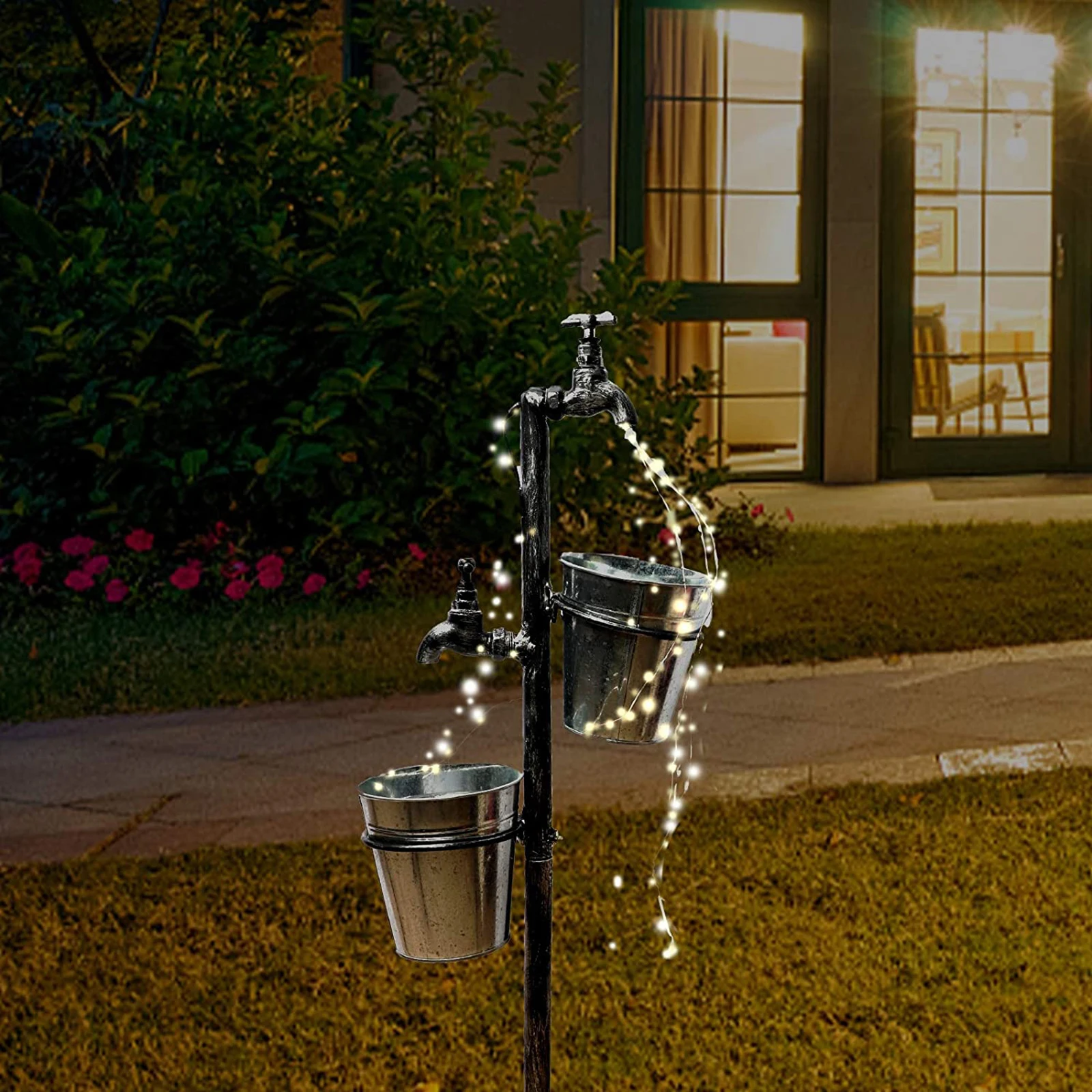 

Creative Garden LED Watering Can String Light Solar Outdoor Pavilions Lamp