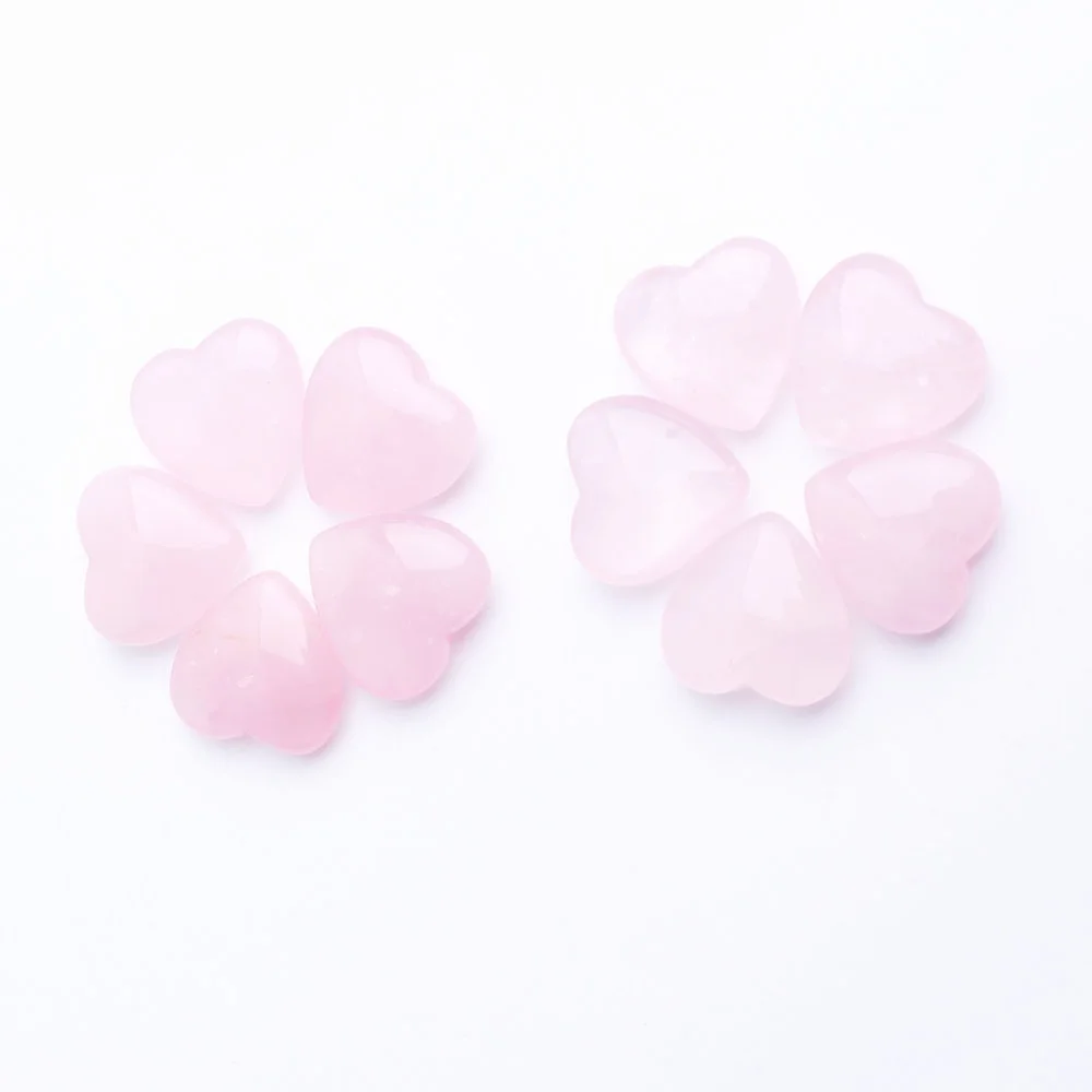 5 шт натуральный кристалл сердце роза кварц кулон цветное ожерелье ручная работа