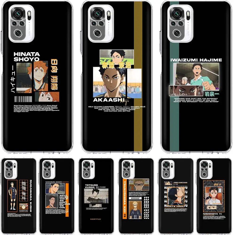 

Japan Anime Haikyuu Harajuku Phone Case Funda For Xiaomi Redmi Note 10 Pro 9S 10S 9 8 Pro 8T 8A 9A 9C 7 7A 6 6A Soft Cover Coque