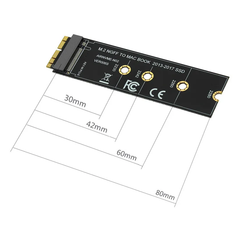 M.2 NVME SSD адаптер для MacBook Air Pro Retina 2013-2017 NVME/AHCI комплект A1465 A1466 A1398 A1502 | Компьютеры и