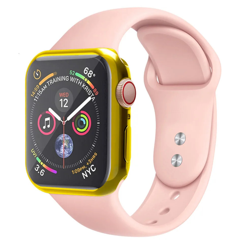 360 Защитный Тонкий чехол для часов, полный Чехол для Apple Watch 4, мягкий прозрачный ТПУ защитный чехол для iWatch 4 44 мм 40 мм