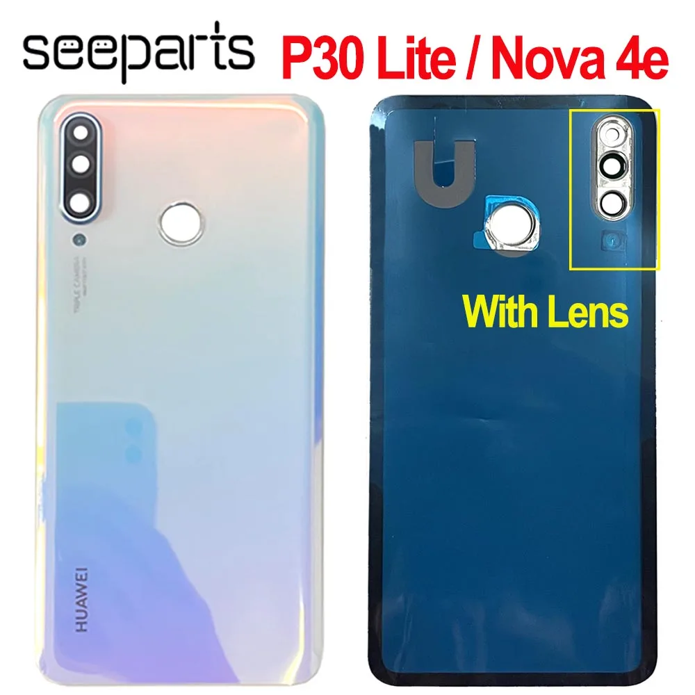 6 15 &quotдля Huawei P30 Lite крышка батареи задняя дверь Корпус huawei Nova 4E запасные части