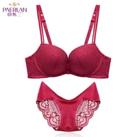 paerlan sexy adjusted straps one piece bra underwear bra push up summer lace front closure thick cup comfortable wire free woman