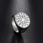 LIKGREAT Викка парные кольца Винтаж Magic Соломоновых Островов тетраграмматон кольца викингов круглый перстень амулет Нержавеющаясталь Для мужчин кольцо в готическом стиле, в стиле ретро