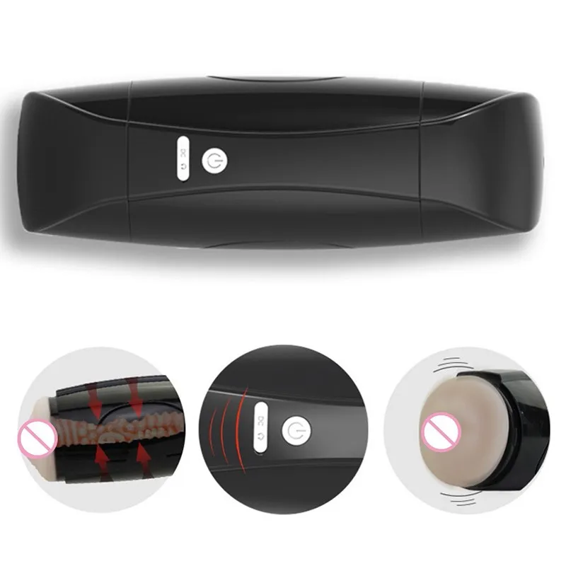 Мужской мастурбатор с воздушными камерами “Вибрационный сосать пенис Massagor