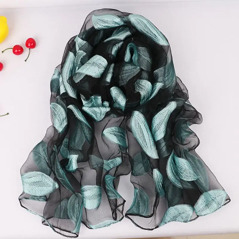 Шарф срезанный цветок шарф из искусственного шелка органза женский четыре