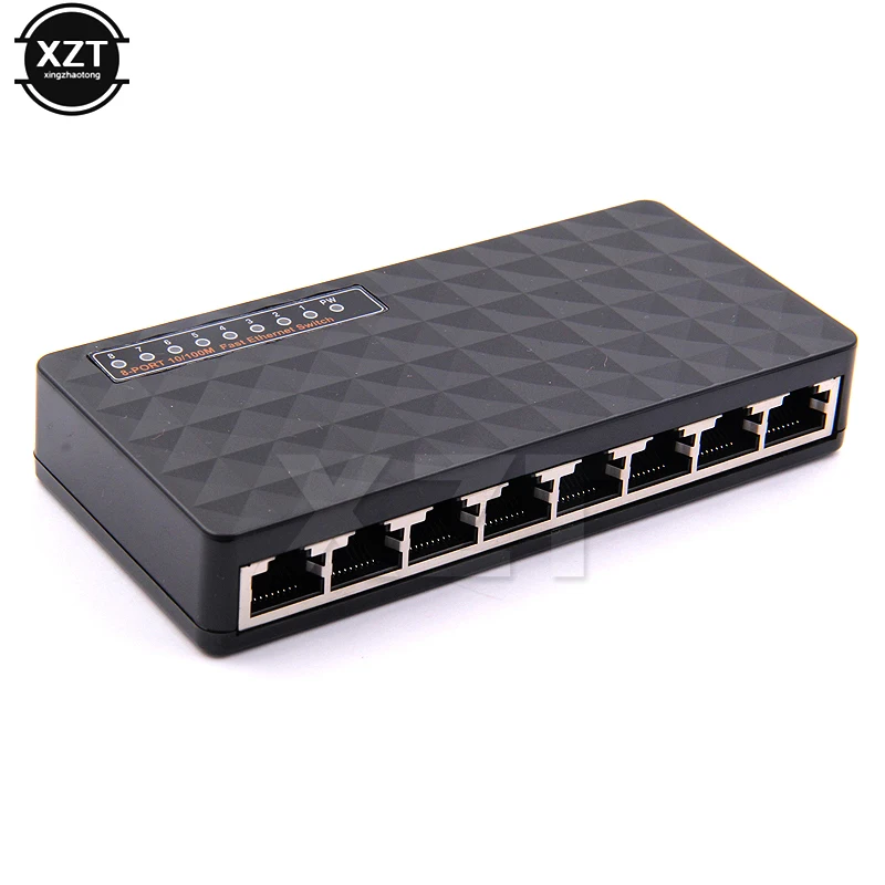 Сетевой коммутатор Fast Ethernet 8 портов 10/100 Мбит/с вилка EU/US RJ-45 хаб LAN MDI