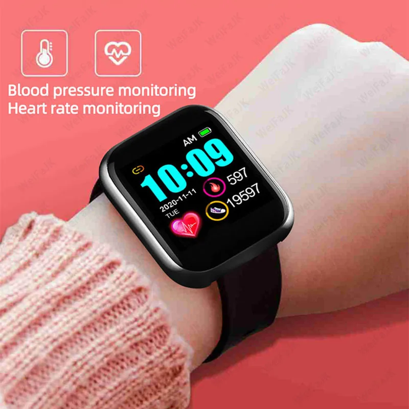 2021 smart watches men women kids smartwatch blood pressure heart rate monitor sports fitness bracelet for iphone xiaomi android free global shipping