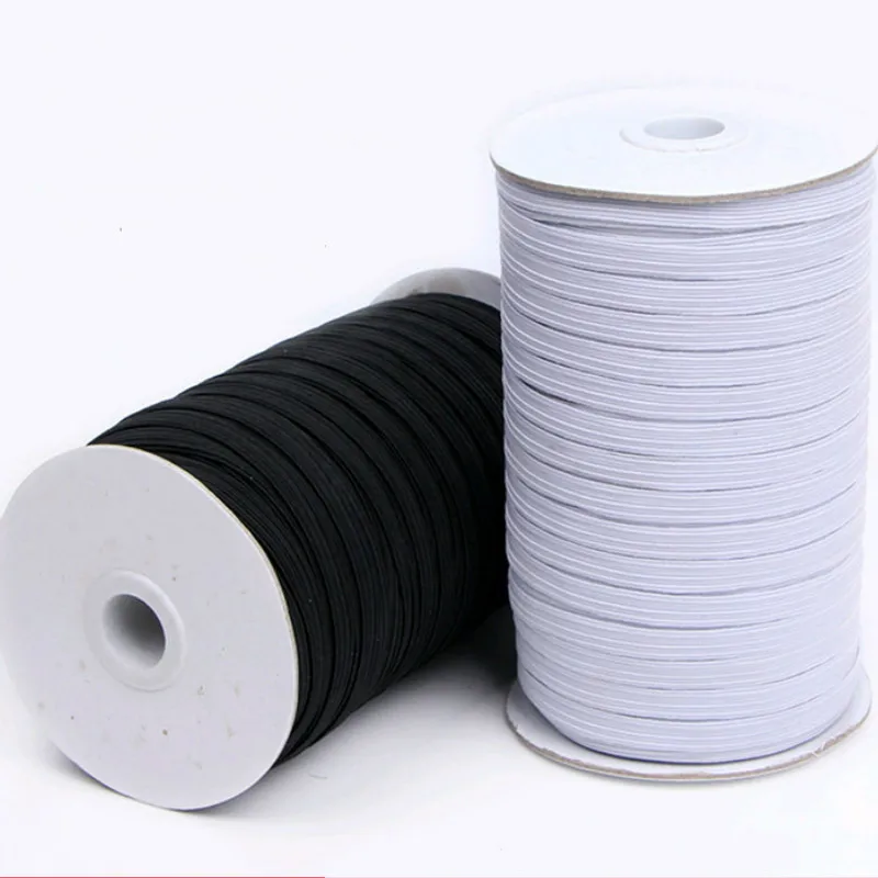 

1 Roll Elastic Bands White and Black 3/5/8/10/12/mm Polyester Elastic Bands for Clothes Garment Sewing Accessories