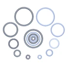 Пиксельное кольцо WS2812b 816243545 светодиодов RGB, индивидуально адресуемое WS2812 IC BuiIt-In, черно-белая печатная плата, постоянный ток 5 В