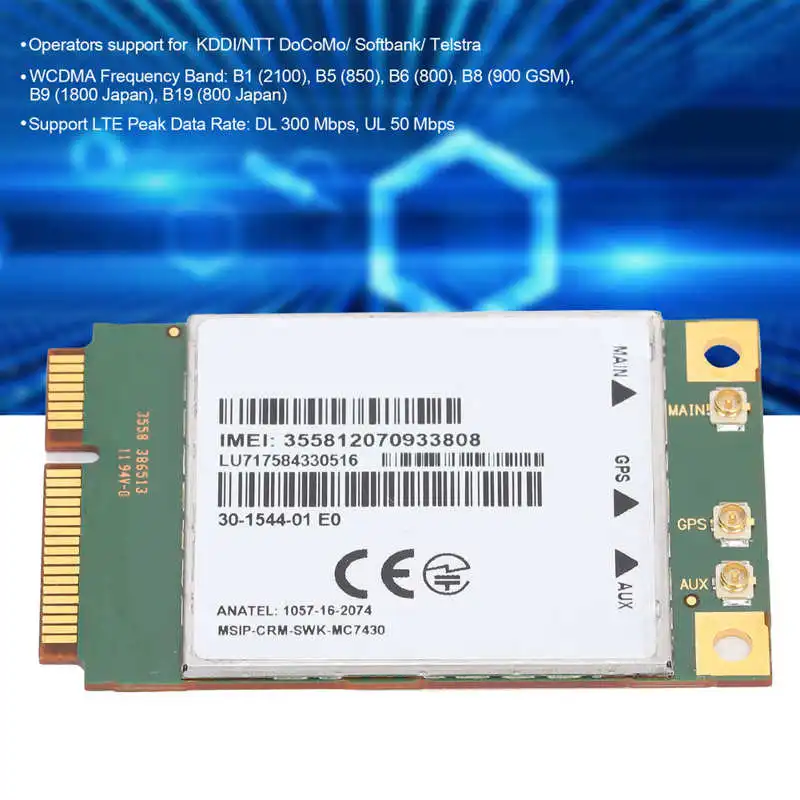 MC7430 LTE 4G модуль CAT6 FDD-LTE TDD-LTE к оператору сотовой связи HSPA + GNSS WWAN USB 3 0 демон и утилиты