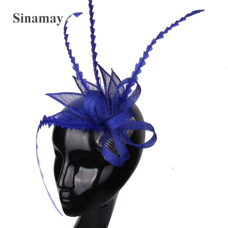 Шляпа женская для свадьбы Вуалетка sinamay с бантом аксессуары волос льняная