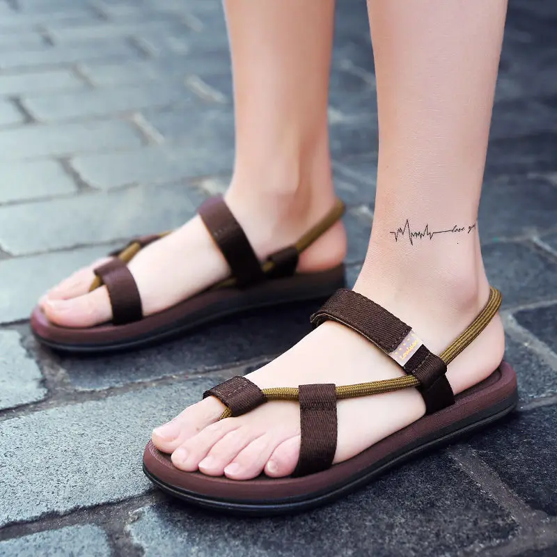 

Sandals Korean Style Beach Non-slip Couple Sandals