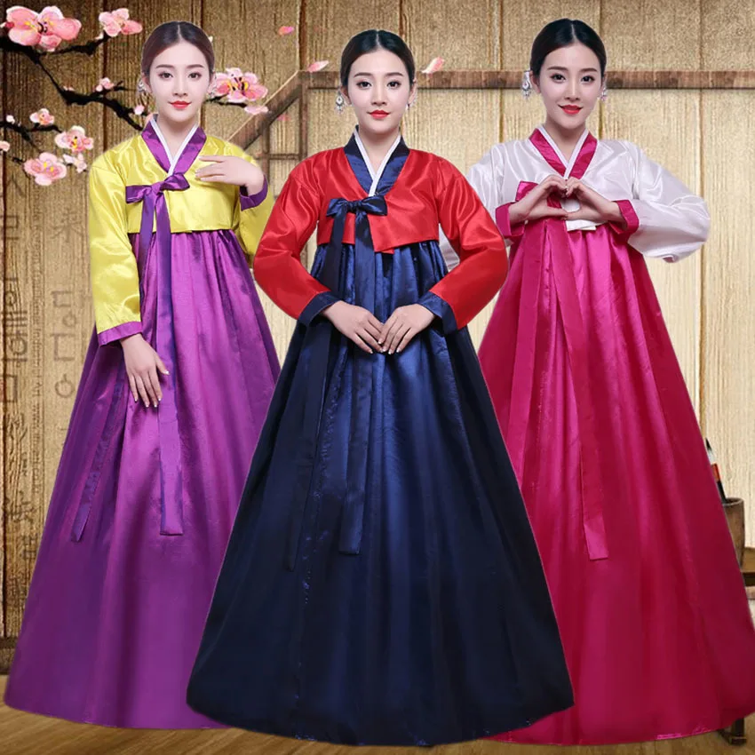 Женское кимоно Hanbok с V-образным вырезом традиционное корейское платье в стиле