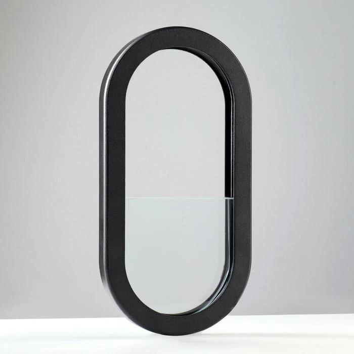 Кашпо деревянное с креплением Овал 20х39 5х4 7 см черный 7136109