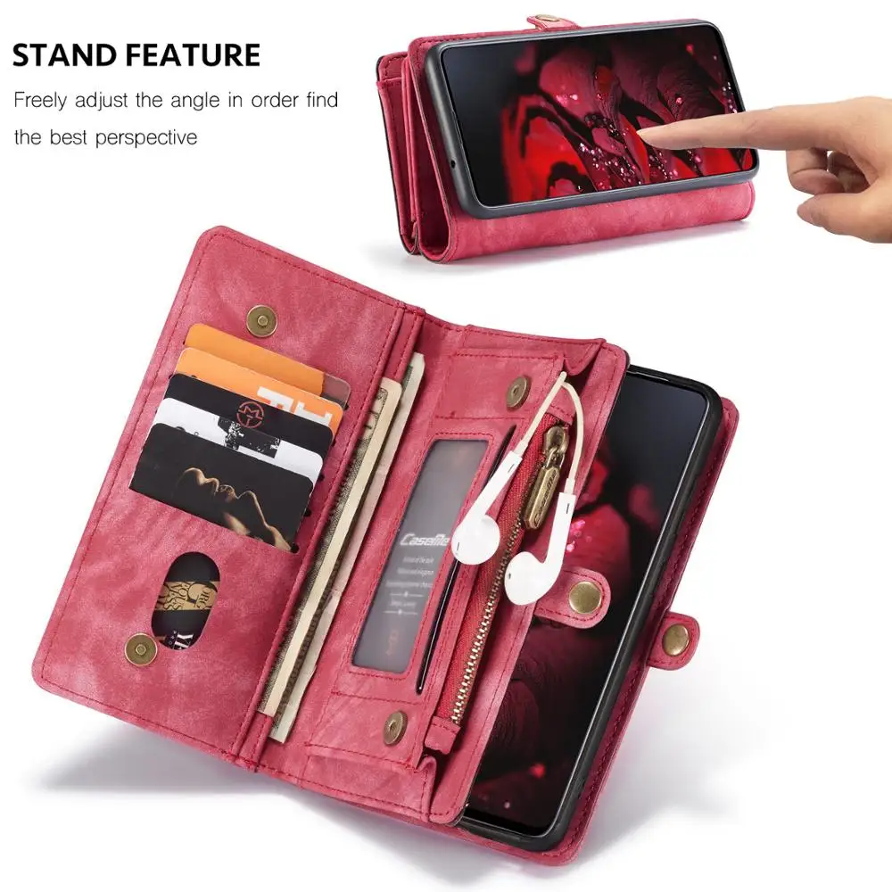 For Samsung Galaxy A71 Case Cover Folio Zipper Detachable Leather Wallet Case for Samsung A71 A70 A40 S10 A72 A52 A51 Coque Capa