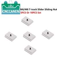 m6m8 t track slot slider sliding bar t slot nut aluminum alloy for 3045 type t track jigs screw slot fastener woodworking tool