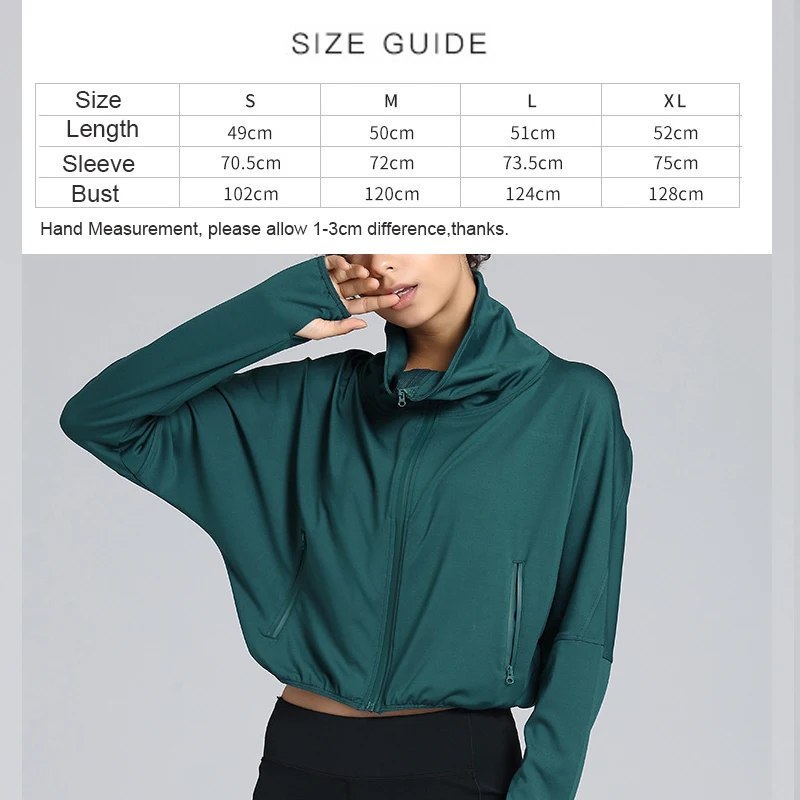 Куртка для бега с высоким воротником свободные женские топы занятий спортом и