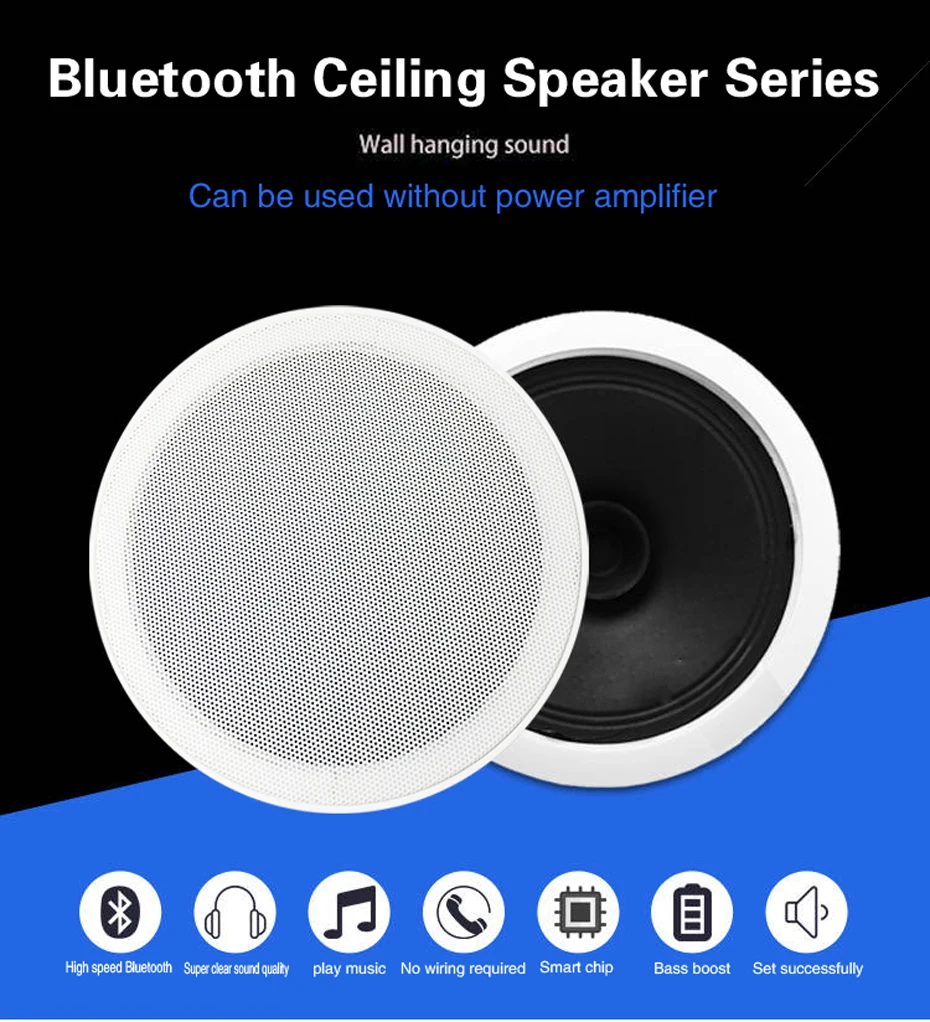 10 Вт Bluetooth мини-динамик потолочный домашний фон музыкальные системы активный динамик для умного дома аудио