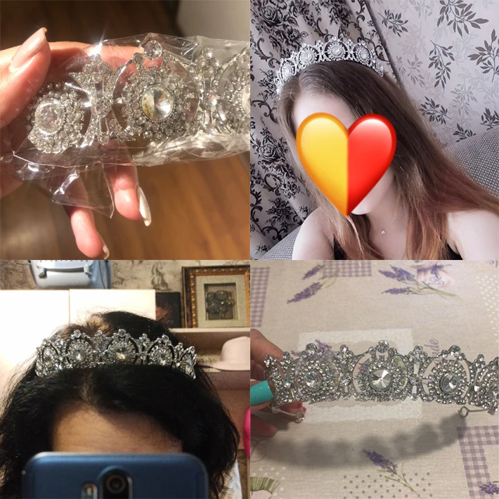 FORSEVEN с украшением в виде кристаллов Стразы невесты диадема головной убор