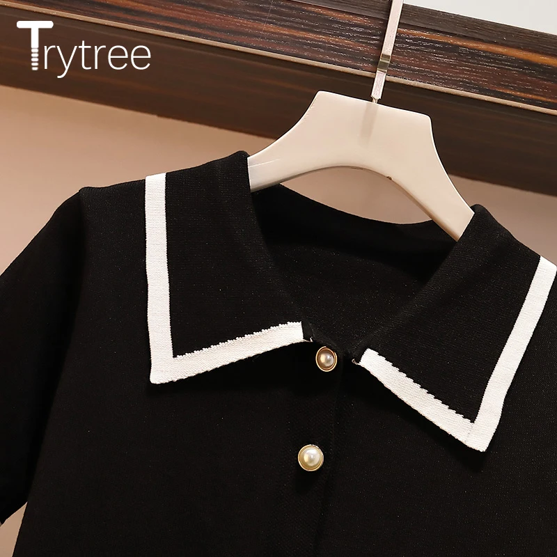 Trytree/летние женские комплекты из двух предметов повседневные однобортные