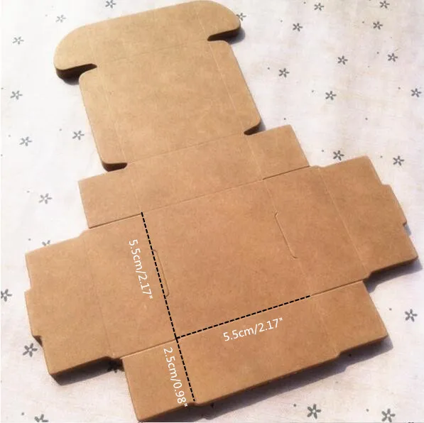 

50Pcs/Lot Paper Gift Packaging Box Soap Storage Holder DIY Handmade Packaging Cardboard Box Natural Craft Folding Gift Box