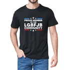Футболка унисекс из натурального хлопка с надписью гордый член сообщества ЛГБТ, забавная Мужская Необычная футболка с защитой от Biden, Женская Повседневная футболка большого размера