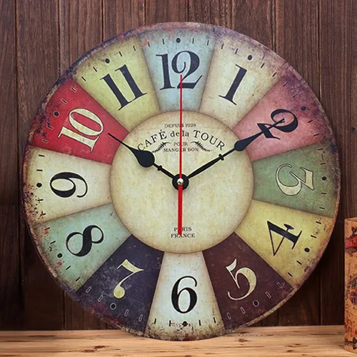 

Roman Numerals Silent Movement Wall Clock Retro Vintage Kitchen Wall Clocks Modern Design Relojes Living Room Decoration BI50WC