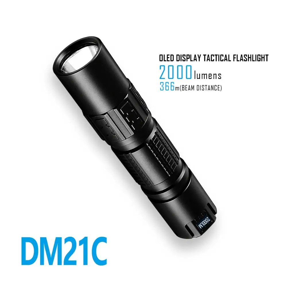 IMALENT DM21C тактический фонарь Магнитный USB Перезаряжаемый O светодиодный дисплей XHP