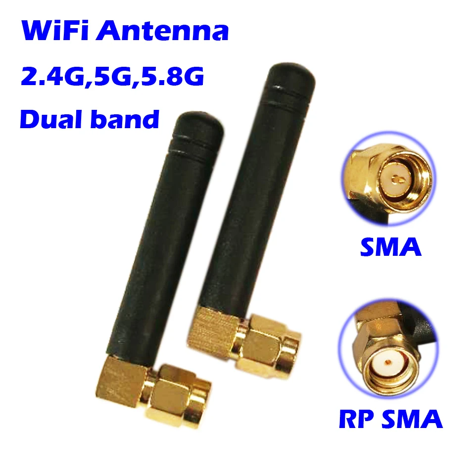 

Двухдиапазонная Wi-Fi-антенна, резиновый разъем для мини-карты PCI, камера, USB-адаптер, сетевой маршрутизатор, 2,4 ГГц/5,8 ГГц, 3 дБи, RPSMA / SMA