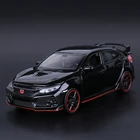 Модель автомобиля игрушечного автомобиля HONDA CIVIC 1:32, металлическая игрушка, литой игрушечный автомобиль, модель автомобиля со звуком, подсветкой, автомобиль, игрушки для детей, подарки A109