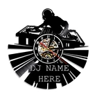 Наушники DJ Виниловая пластинка светодиодный настенные часы современный дизайн 12 дюймов диско пользовательское имя Geek Watch Rock N Roll Music Lover DJ Friend подарок
