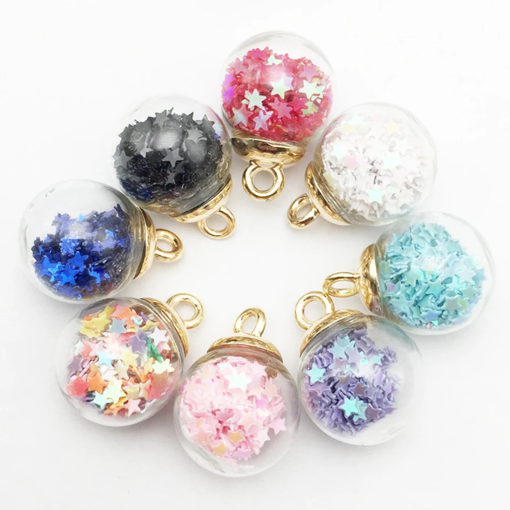 20 шт. шармы в виде звездных шармов для стеклянных шариков рождественские