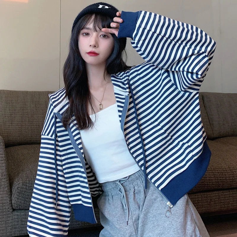 Женский свитер в стиле хип-хоп полоску | Женская одежда