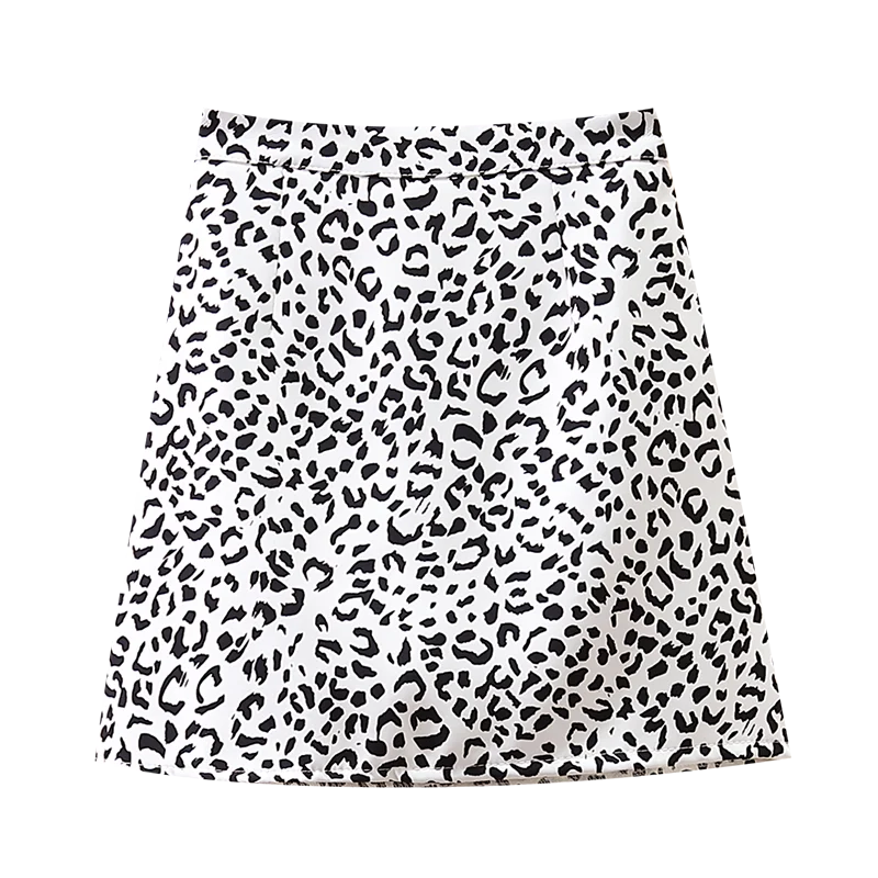 

Summer Leopard Skirt Female High Waist Vintage A-Line Korean Fashion Clothing Kawaii Cosplay Harajuku Black Skirts for Women