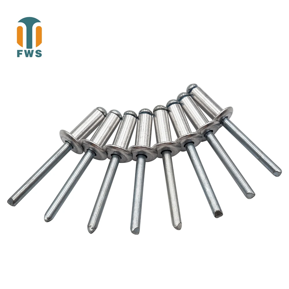 

GB/T 12618.1 DIN EN ISO 15977 Aluminum & Steel M3.2 Blind Rivets Pop Rivets Break Mandrel Round Head Open Type