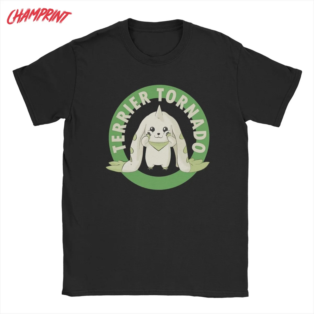 Футболка Terrier Tornado Digimon мужская с круглым вырезом винтажная тенниска из 100% хлопка