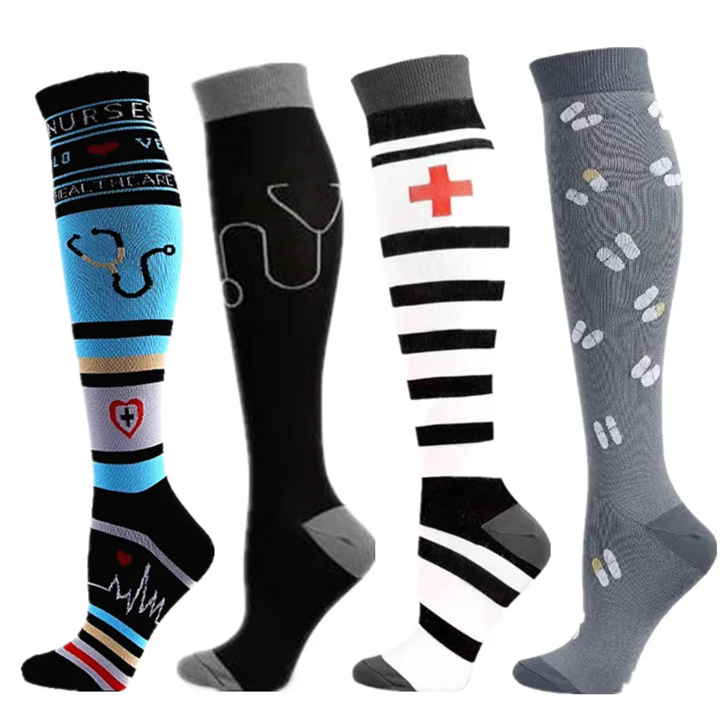 

Newest Compression Socks Athletic Men Women Graduated Breathable Nursing Socks Fit Running Outdoor Hiking Flight For Athelete