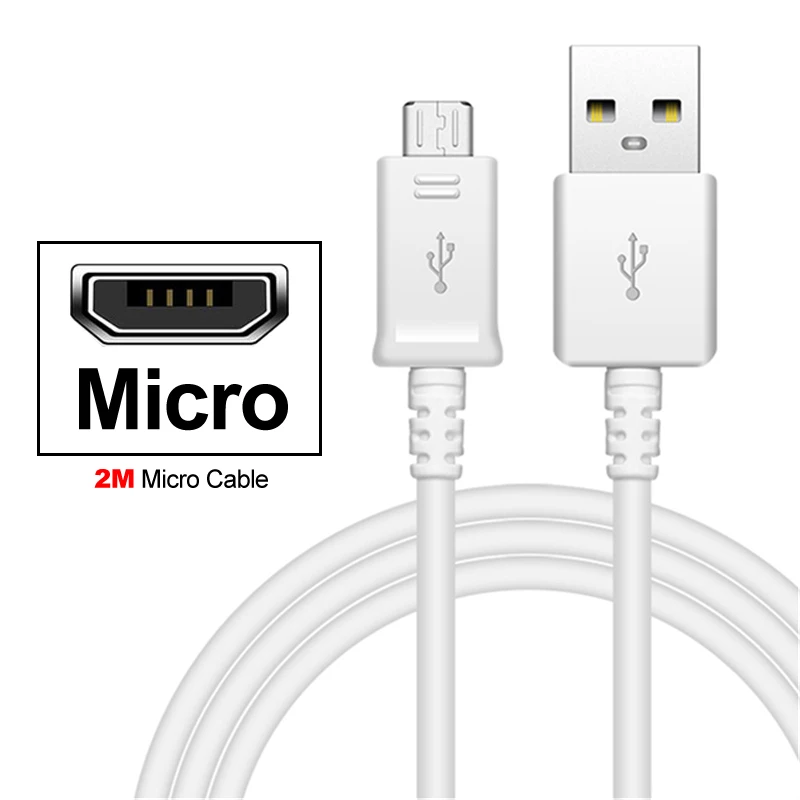 2m Micro Cable Для huawei P20 lite зарядное устройство адаптер быстрой зарядки для P10 Lite P9 P8 P30 Honor 9 play nova 3 4 4e p Smart z Micro кабель - Тип штекера: 2m Micro Cable