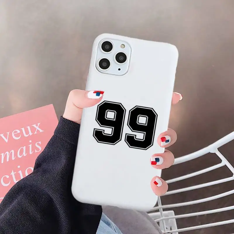 

Football Lucky number And letter Phone Case Candy Color for iPhone 6 7 8 11 12 s mini pro X XS XR MAX Plus