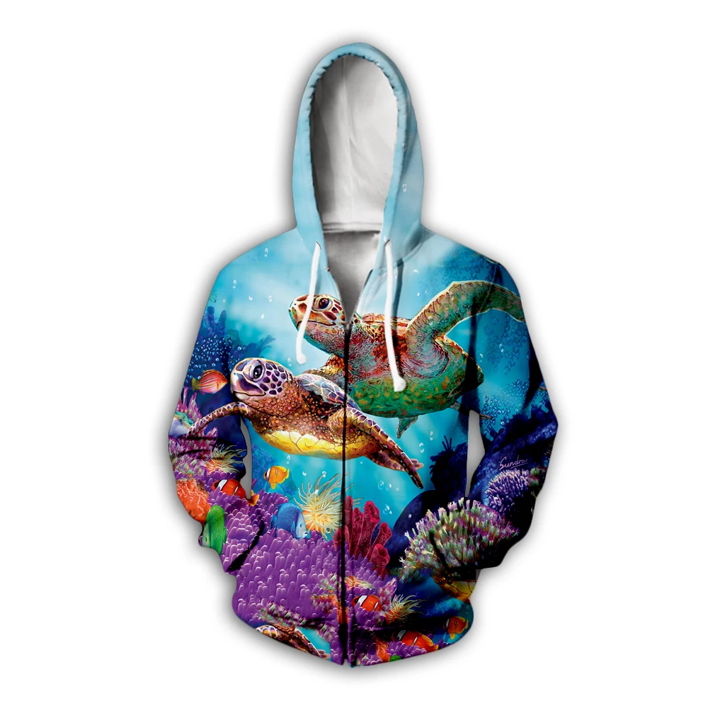 

Ocean Sea Colorful Fish Swordfish Turtle unisex 3D Print Women Men Harajuku Hoodies sweatyshirt Casual Tracksuits Pullover TU02